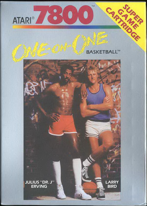One-on-One Basketball box art for Atari 7800